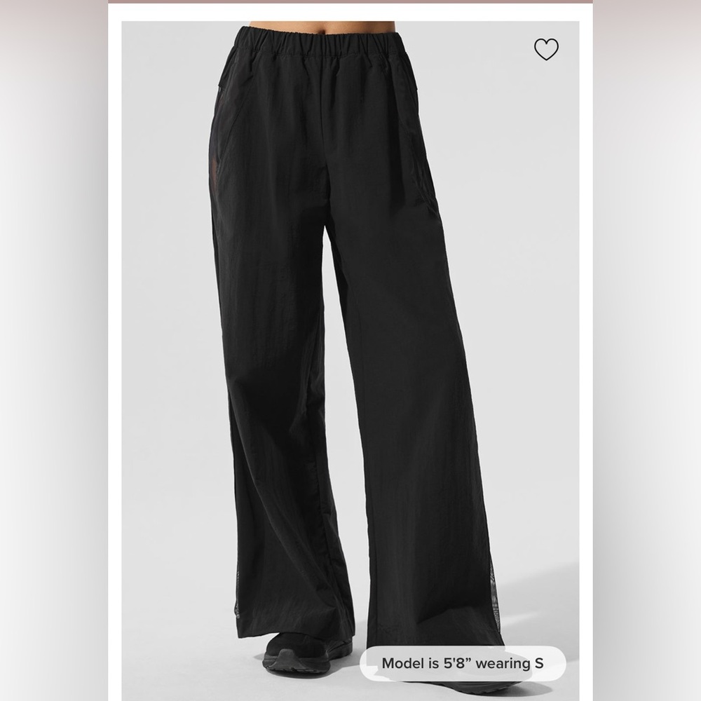 High-Waist Origin Wide Leg Track Pant - Black